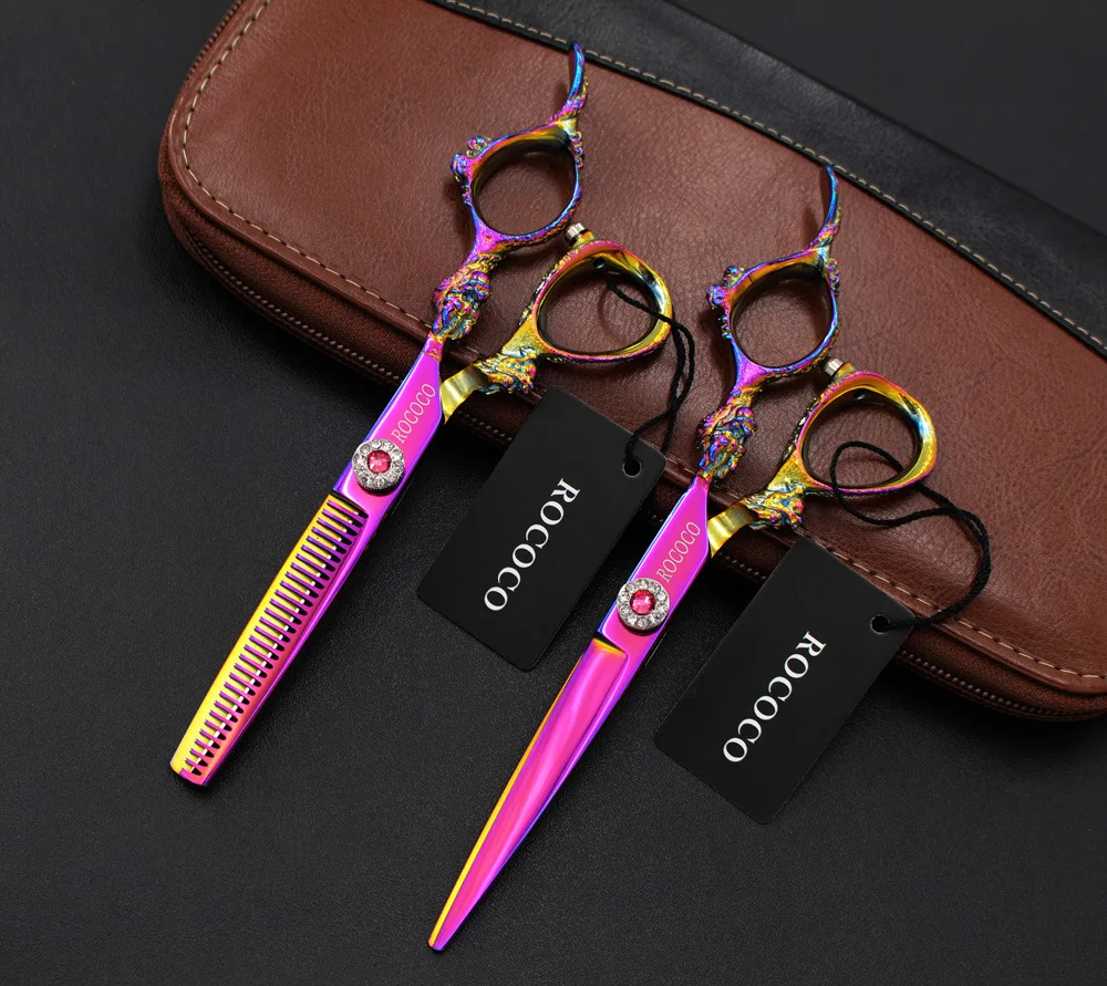 

New Design professional 6 inch japan 440C high-grade hair scissors hairdressing salon barber shears Hairdresser Tool