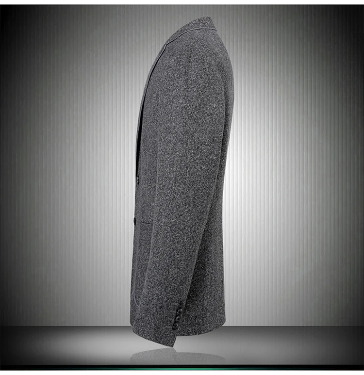 2018 осень однобортный Для мужчин; повседневные блейзеры Slim Fit Для мужчин s пальто куртка классика бизнес шерстяной пиджак Для мужчин размер