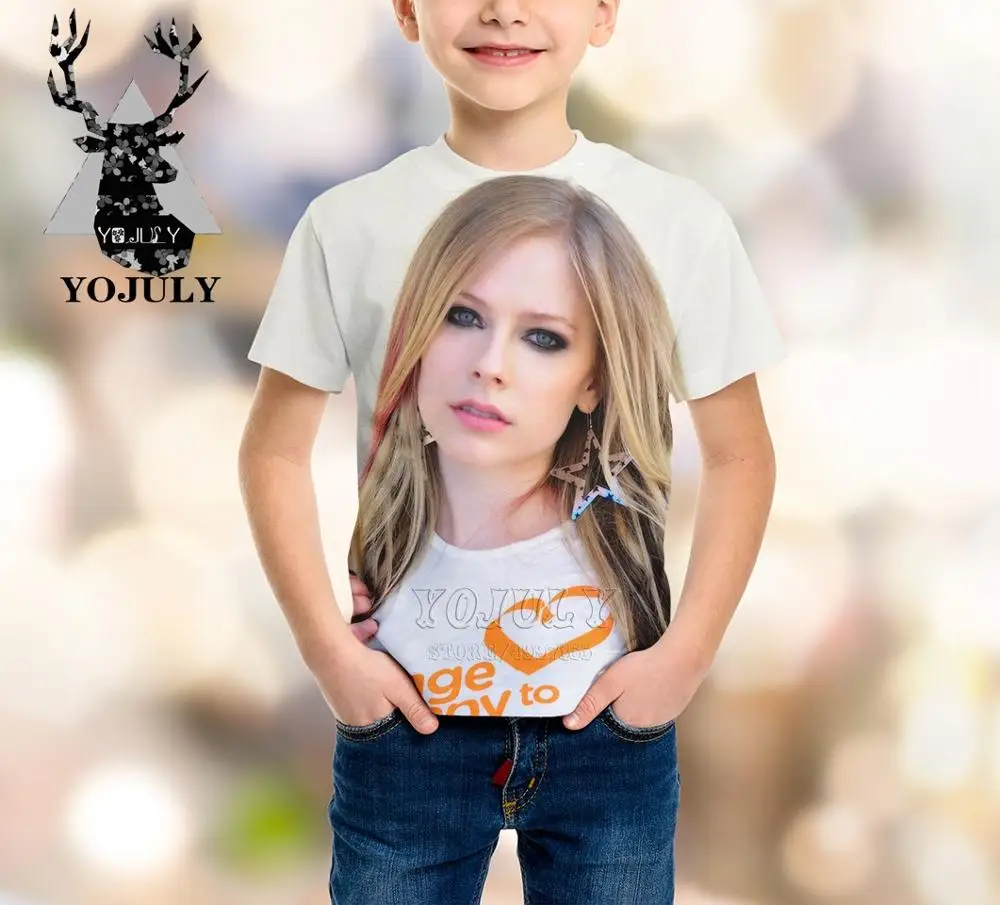 Детская одежда с 3D принтом YOJULY Avril Ramona Lavigne для мальчиков и девочек подростков