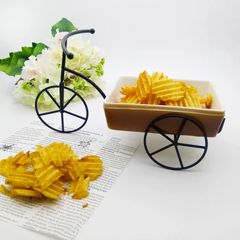 

French Fries Basket Fruit Tray Snack Plate Salad Bowl Bike Design Plate Tool Fast Food Tray Food Fancy Dish Table Decoration1pcs