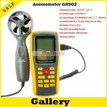 Anemometro цифровой оборотов в минуту Тахометр анемометр ветра Gm8902 с компьютерным программным обеспечением доступно онлайн Измерение и анализ