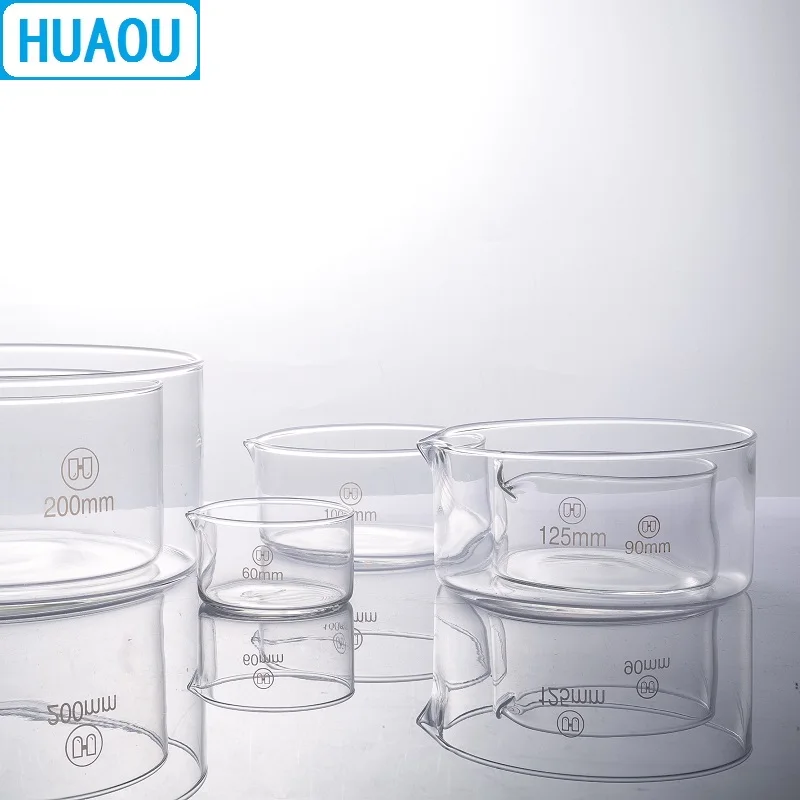 HUAOU 150mm Crystallizing Dish Borosilicate 3.3 Glass Laboratory Chemistry Equipment crystallizing dish
