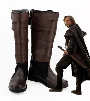 

Star Wars 8 Skywalker Luke Cosplay Shoes Boots Costume Accessories Halloween Party Boots for Adult Men Star Wars Shoes