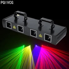 4 עדשת 30 W שלב לייזר אור 7CH DMX512 קול Actived דיסקו המפלגה אפקט אורות ירוק, אדום, סגול, צהוב(China)