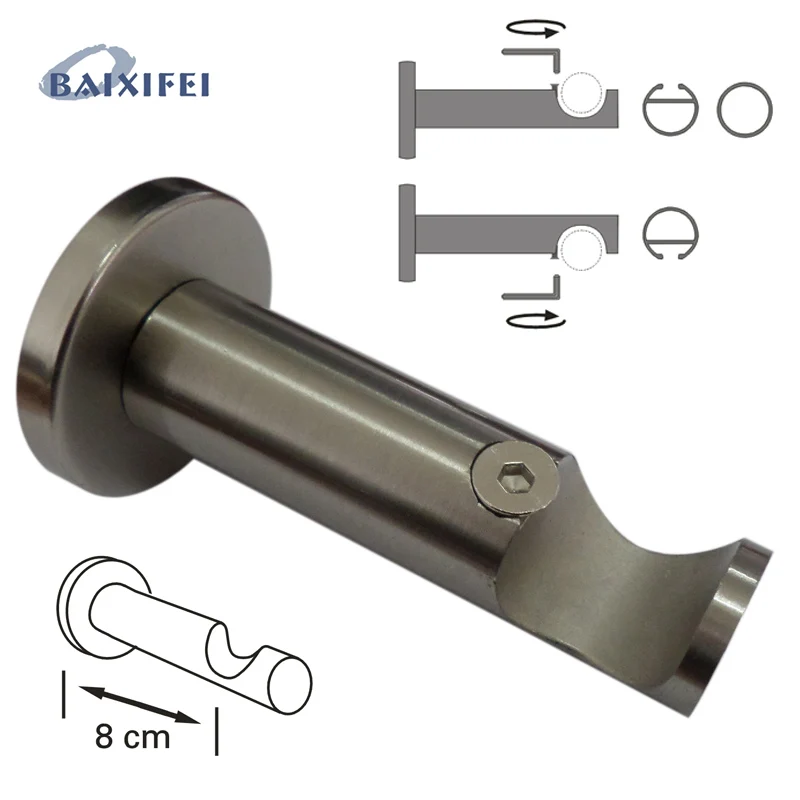 2 шт. D25mm штора стержень декоративный Многофункциональный кронштейн 8 см, занавес кронштейн для устройств для украшения окна