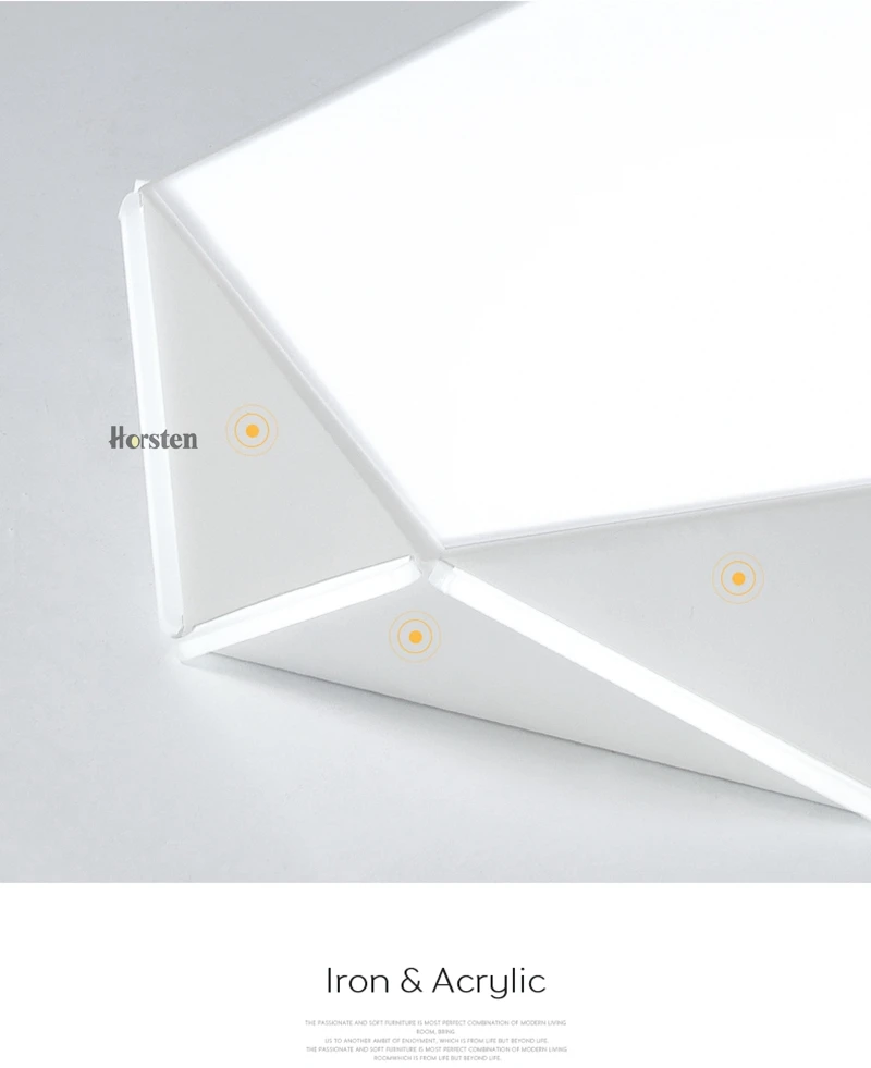 Horsten Geometric Design Ceiling Lights Lamps With Remote Control Indoor Lighting For Bedroom Living Room 6-20 Square Meters (15)