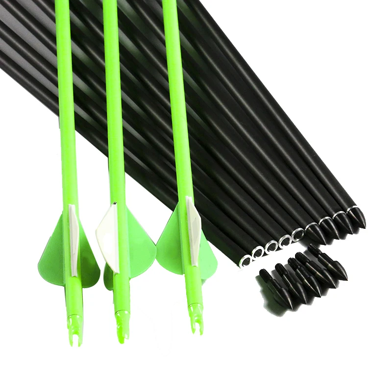 Tiro com Arco Coluna de Carbono Linkboy Setas 300 340 400 500 600 30 32 Polegada Id6.2mm Acessórios Arco Composto Caça 6 - 12 Pçs 16 Arco e flecha