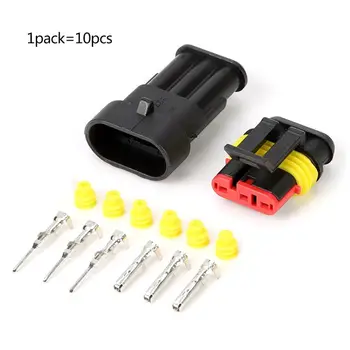 

New 10 Set Vehicle Car Waterproof Electrical Terminal Wire Connector Plug for Motorcycle Scooter Auto Truck Car Accessories