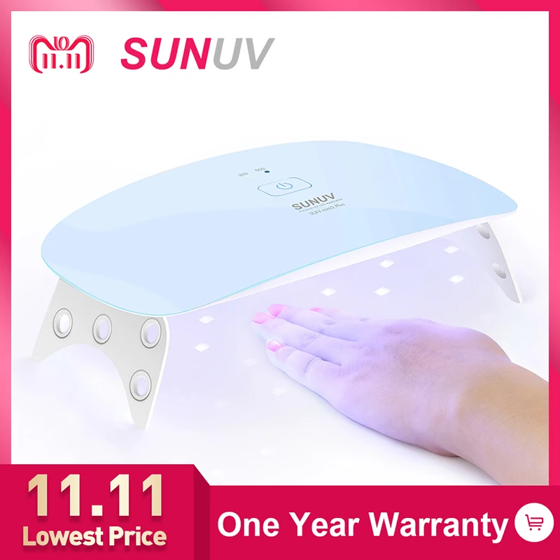 

SUNUV Nail Dryer SUNmini2 Plus UV LED Lamp15Leds Curing Thumb Nail Manicure Pedicure Faster USB Charge Europe Adapter