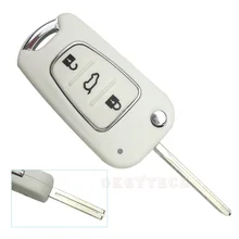 Replacement Car Key Shell Fob 3 Button Flip Floding Remote Key Case Blank Cover For Kia