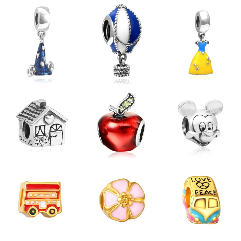 High Quality Sliver Plated Family House Charm Fits Pandora Charms Beadas Bracelets & Bangles Cartoon Bead 2016 Newest