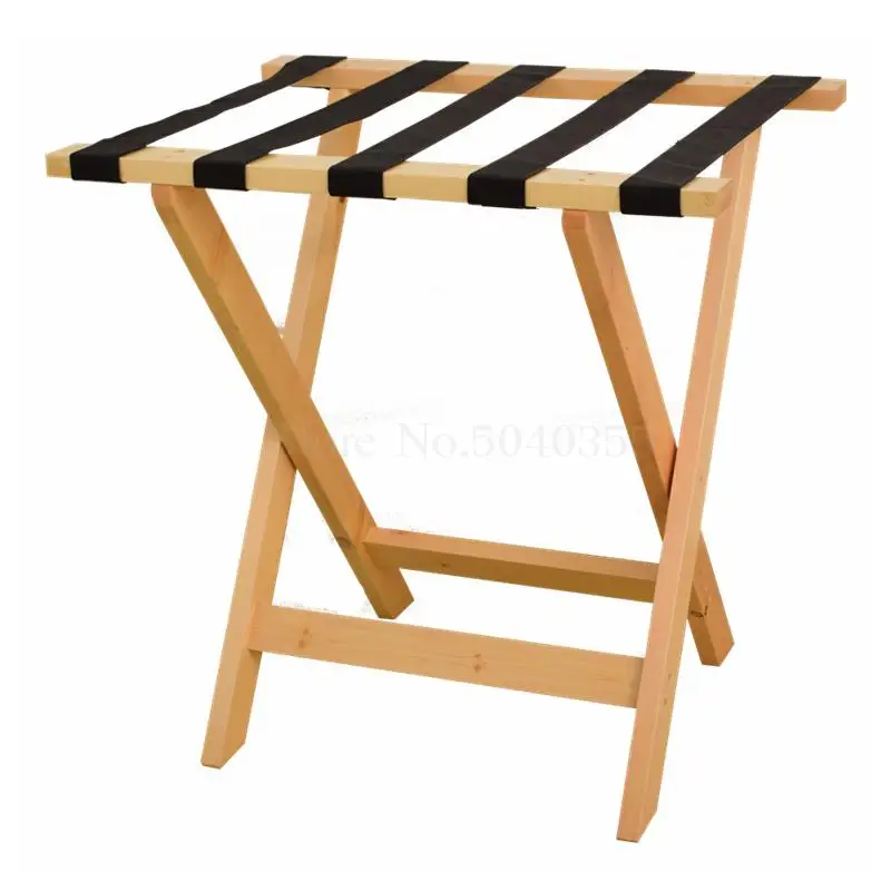 Solid wood luggage rack hotel floor folding racks home bedroom put sleep clothes simple shelves