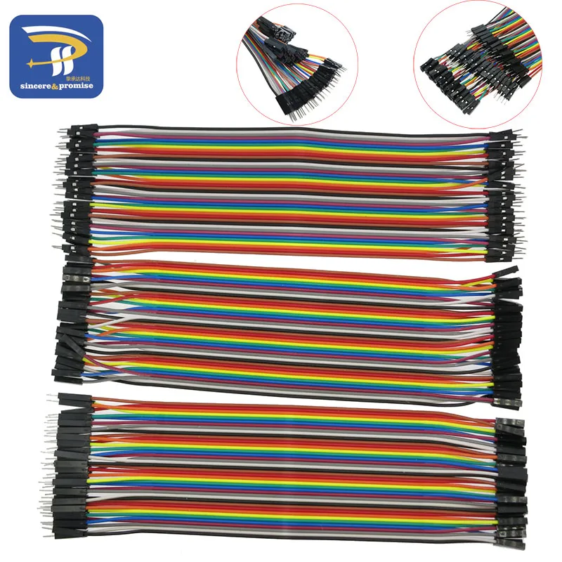 

Dupont line 120pcs 20cm 1P-1P Male to Male + Male to Female and Female to Female jumper wire Dupont cable for Arduino DIY Kit