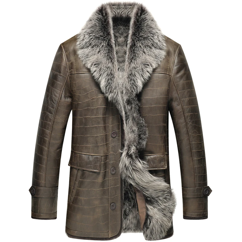 Mens Leather Jacket With Wool Images