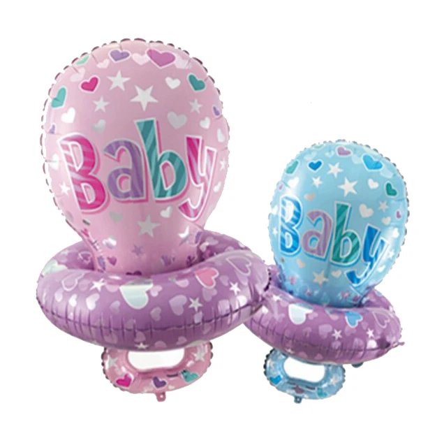 Retail Big Baby Pacifier Nipple Foil Balloons for Baby Shower Large Printed Balloons Baby Toys