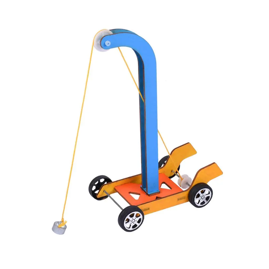 Wooden DIY Educational Science Gravity Car Toy Experiment Kits for Kids Students School Teaching Supplies