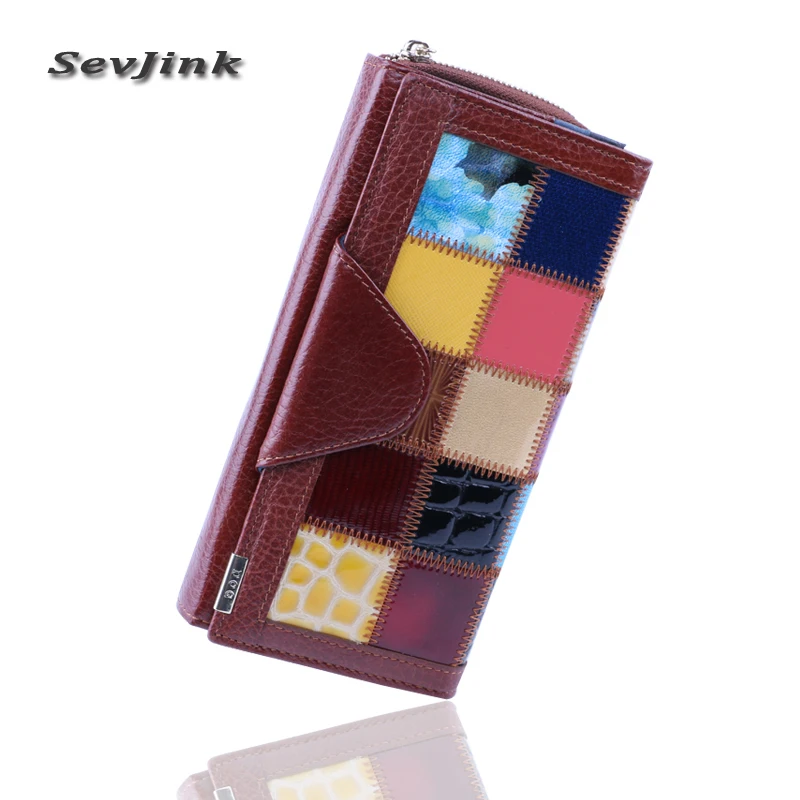 Prix pour 100% Véritable En Cuir portefeuilles Femmes de Portefeuille D'embrayage Femmes Sac À Main Avec Poche pour Téléphone Tôlé Patchwork En Cuir porte-monnaie Longue sac Prix pour 100% Véritable En Cuir portefeuilles Femmes de Portefeuille D'embrayage Femmes Sac À Main Avec Poche pour Téléphone Tôlé Patchwork En Cuir porte-monnaie Longue sac
