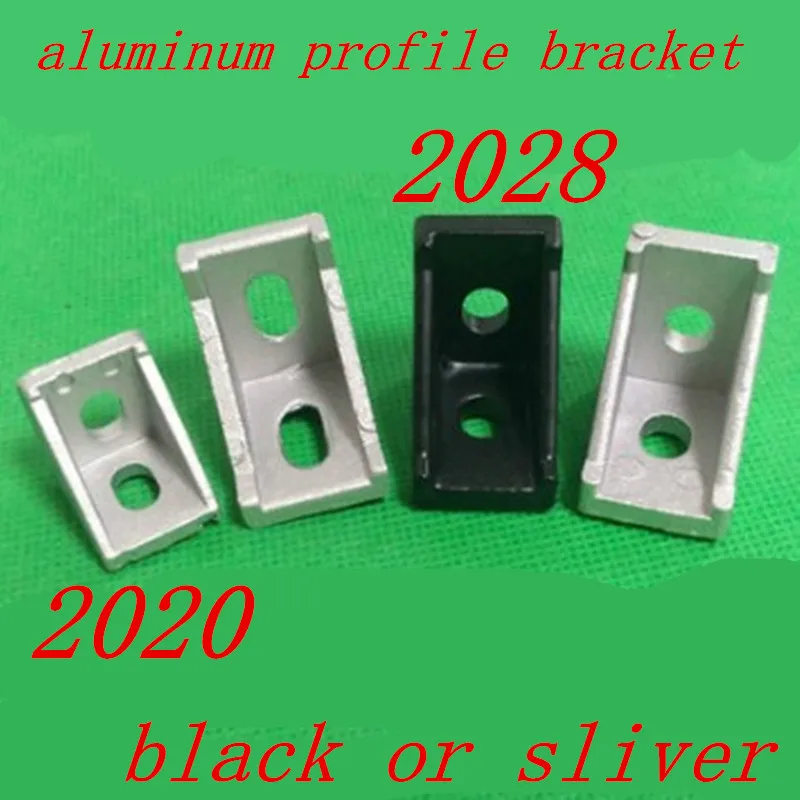 

5-20pcs 2017 2028 black or sliver Corner Fittings Bracket Angle Bracket for 2020 Connector Aluminium Profile