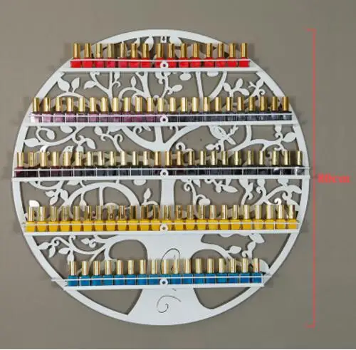 Дизайн ногтей круговой Лаки дисплей стойки Европейский шкафчик для косметики настенная полка настенный - Цвет: 16