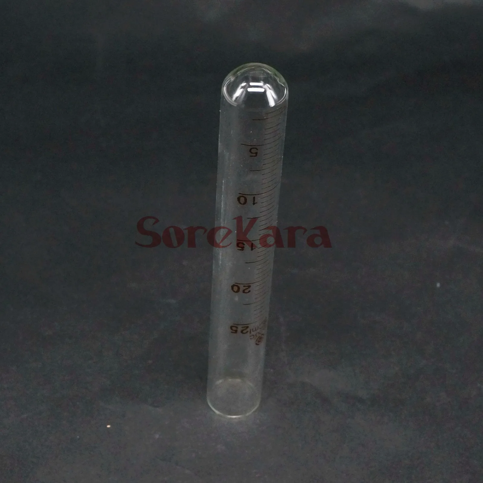 LOT 5 Scale Line 25ml Glass Test Tube Round bottom for Chemistry Laboratory