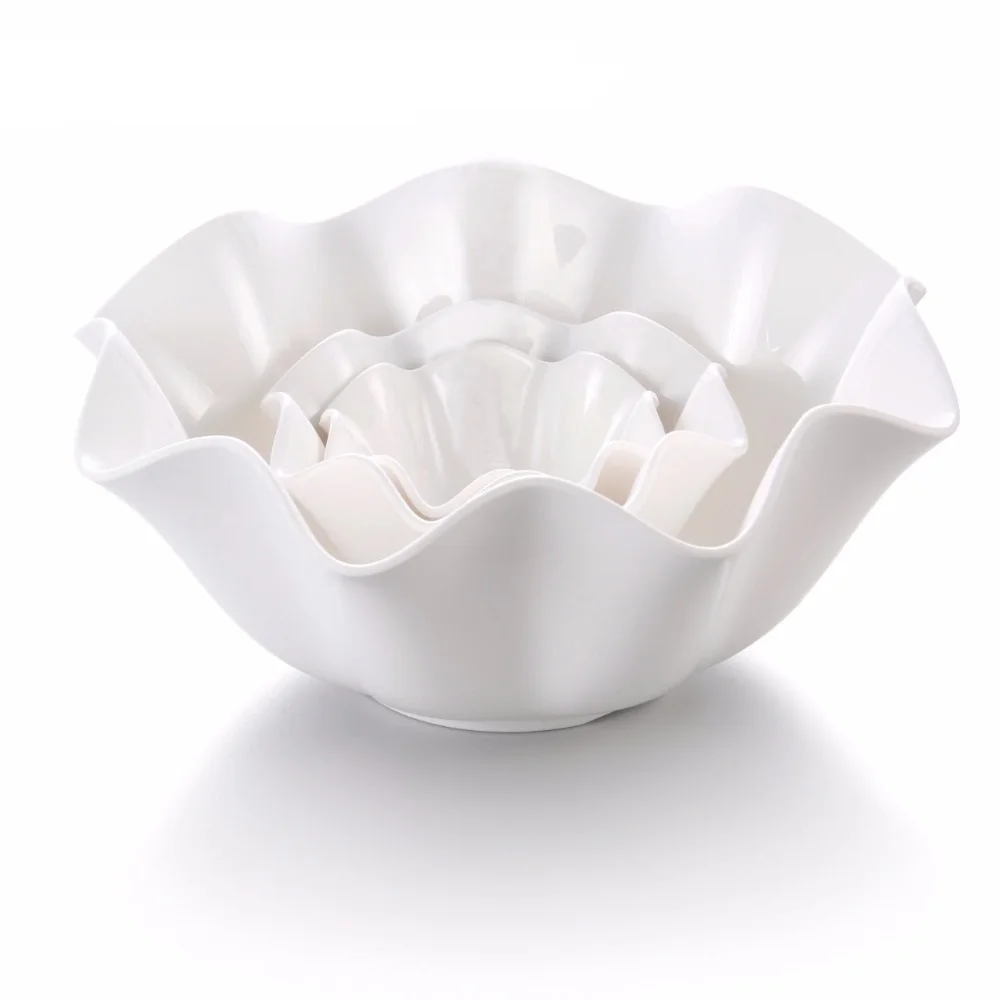 Меламиновая большая салатная миска в форме цветка для ресторана|salad bowl|bowl setbig salad