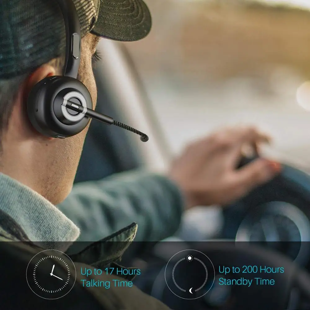 Профессиональная Bluetooth гарнитура с шумоподавлением беспроводные наушники