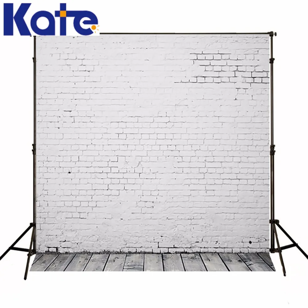 

Wood Photography Background White Brick Grey Floor Photography Baby Backdrop Customize Camera Fotografica
