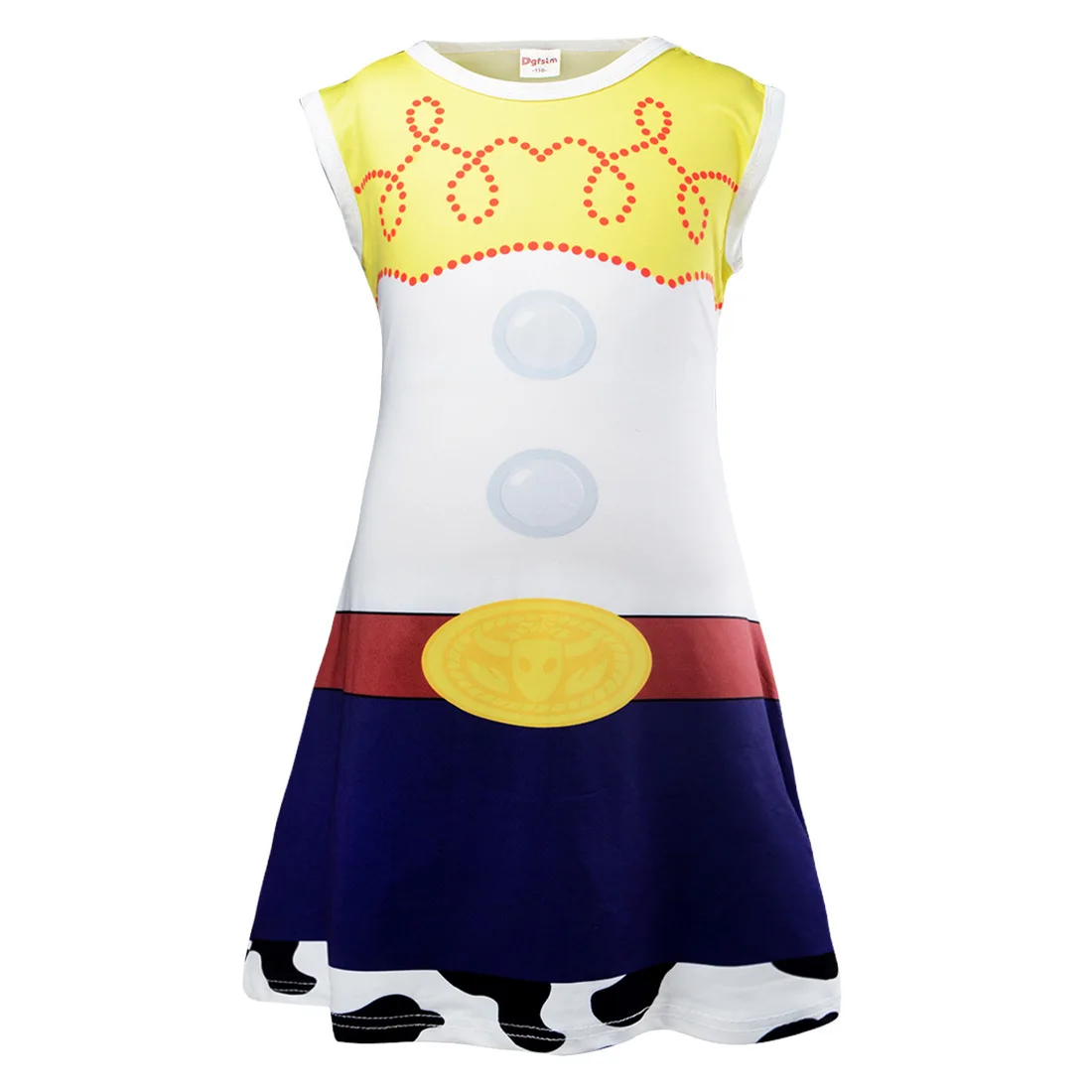 

2019 New Movie Baby girls Beyond Jessie Costume Toy Story 4 Child Deluxe Costume girl Tunic Tank dress toddler summer dresses