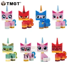 TMGT 10 лотов Supe Heroes Unikitty Angry Astro Queasy Biznis Kitty носить очки и костюм строительные блоки Детская игрушка