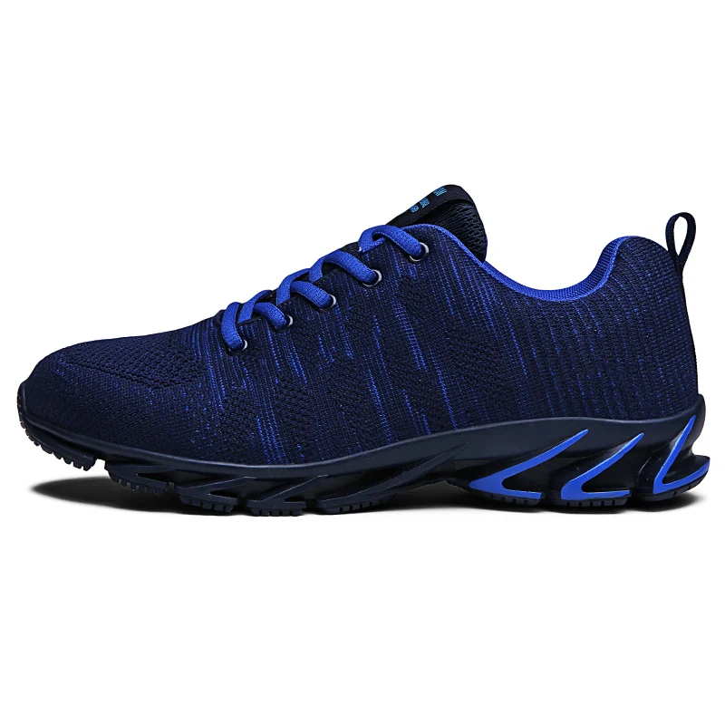 Мужская повседневная обувь; дышащие кроссовки; Мужская обувь; Tenis Masculino; обувь; zapatos hombre Sapatos; Уличная обувь; размеры 39-45 - Цвет: Blue