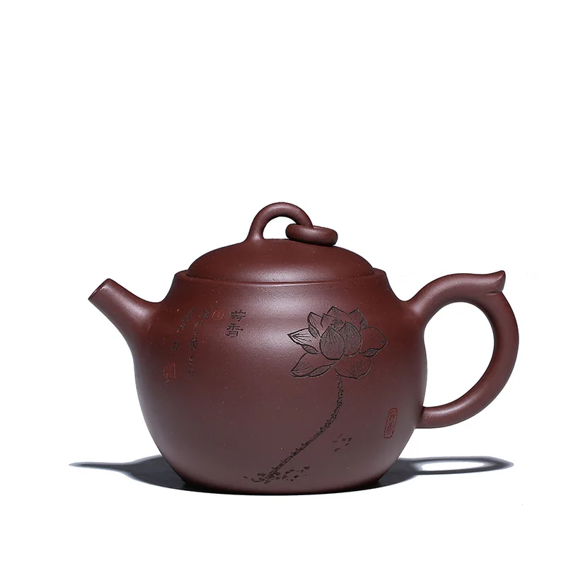 300 мл Исин все ручная работа, из фиолетовой глины Чайник Китайский кунг-фу черный чай подарок аутентичный известный Zisha чайник