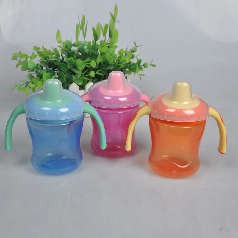 Cute Baby Feeding Bottles Cups Kids Soft Mouth Duckbill Sippy Bottle Infant Training Cups