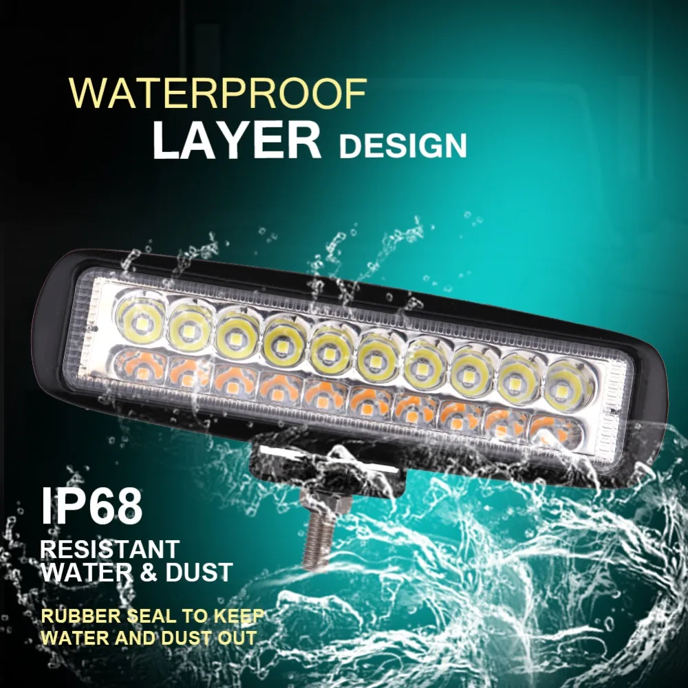 Nouvelle barre lumineuse led de travail de 6 pouces 12 V, projecteur de type lampe, conduit de Brouillard dfdf