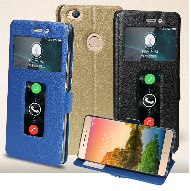 

5.5 inch For ZTE Nubia Z11 NX531J case open the window Mobile phone battery back cover holster for For Nubia Z 11 filp phone bag