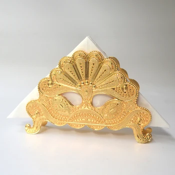 

Free shipping European-style peacock pattern towel rack,bright gold metal paper towel seat,napkin seat,home hotel decoratives