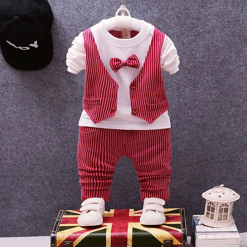spring baby Boy clothes sets outfits suit for newborns babies Christmas birthday wedding dress baby boys gentleman clothing sets