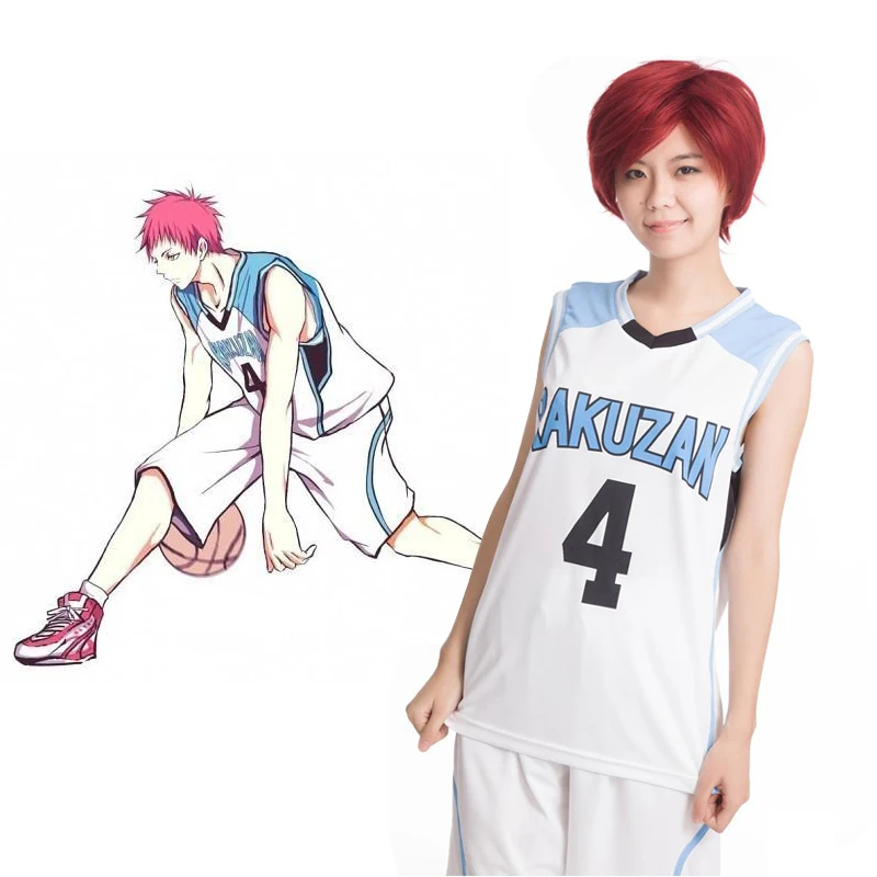 Kuroko No Basket Akashi Seijuro No.4 Gym Sports Shirt Pants Suit Cosplay Costume