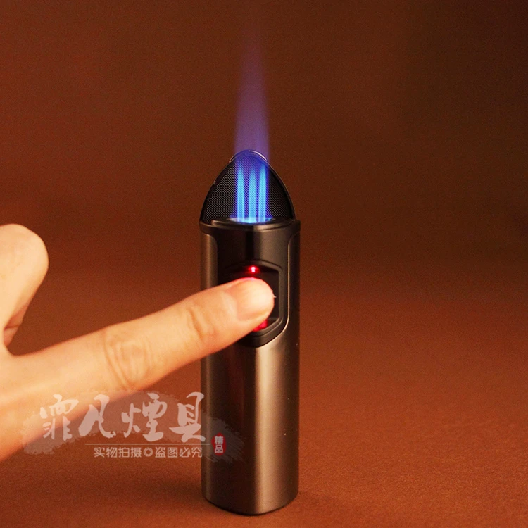

Metal Laser Touch Induction 3 Torch Jet Flame Cigar Lighter Cigarette Lighters Jet lighter For Smoking Pipe sk16