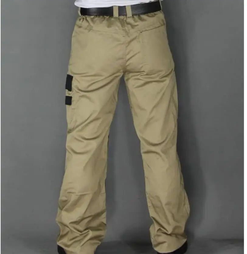 36-42 рабочие брюки мужские рабочие износостойкие и грязные свободные черные мульти-карманные уличные толстые брюки карго брюки размера плюс