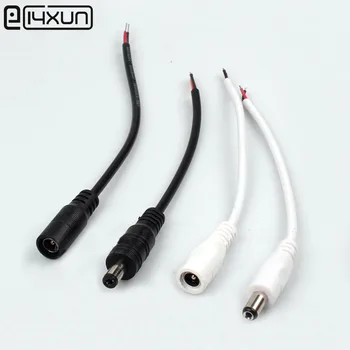 

5.5*2.1mm DC Power Cable Male Plug Female jack for LED 12V Strip Light Connector Length 15cm Black White