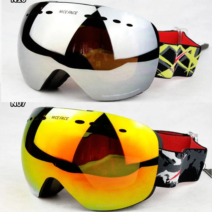 Frameless ski goggles professional super big spherical snowboard