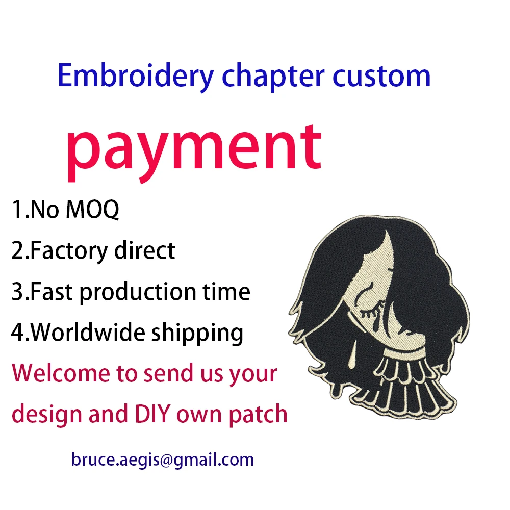 

20 custom patches sent via DHL