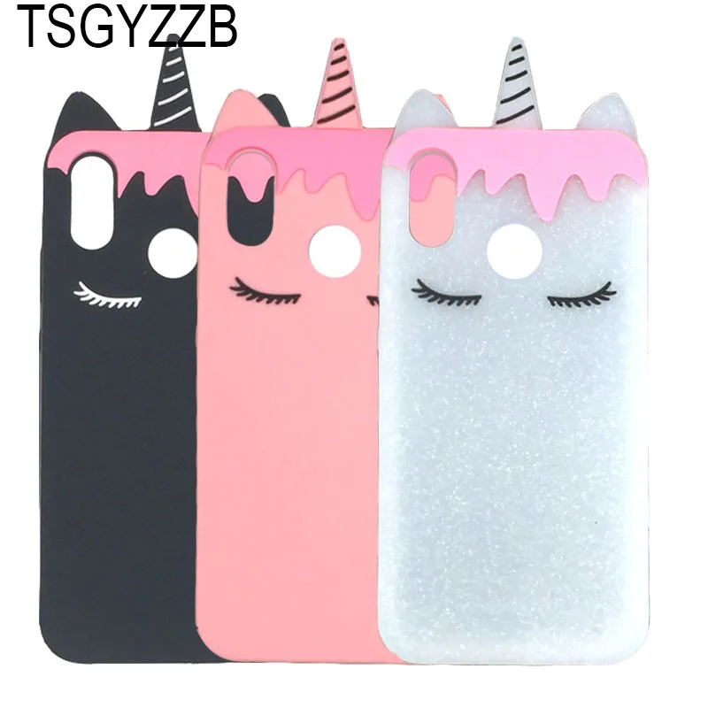 

For Huawei P20 Lite Case Cover Soft Silicone 3D New Cute Unicorn Horse Patterned Phone Back Protective Case For Huawei P20 Funda