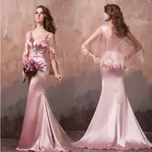 Элегантное платье Русалочки с v-образным вырезом, модное сексуальное платье vestido de noiva formales, длинное вечернее платье для выпускного вечера с кристаллами, платья для матери невесты