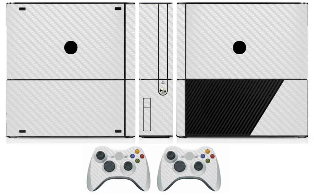 Белая виниловая наклейка из углеродного волокна защитная пленка для Microsoft Xbox 360 E