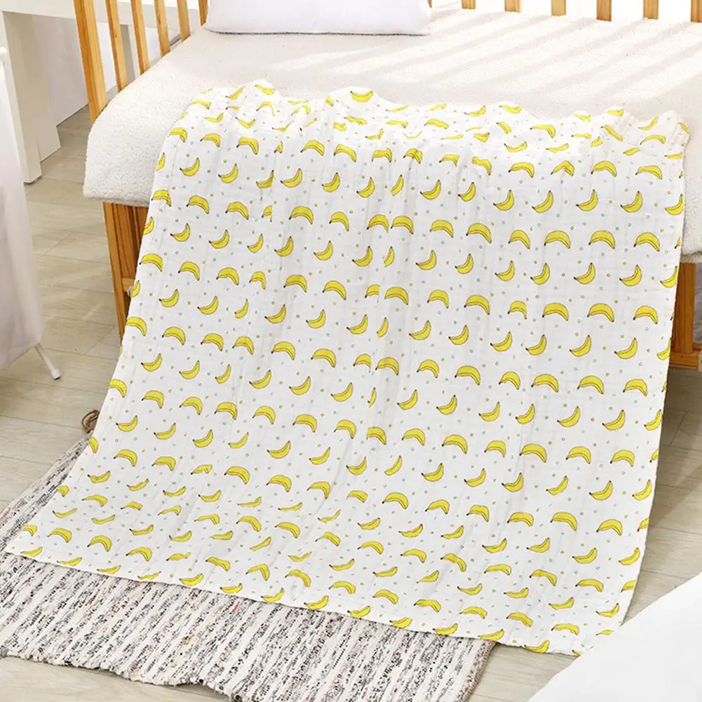 banana Kidlove Детские 6 слойное Марлевое банное полотенце детское стеганое одеяло 75x140 см - Цвет: banana
