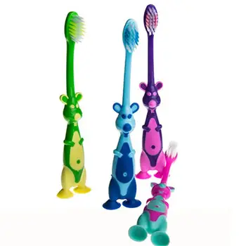 

Wisdom Kids Boy Soft Toothbrush 3-12 Dental Care Cartoon Animal Health Cleaning