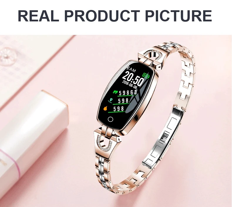 Elegant Luxury Women Smart Bracelet Fitness Tracker Pedometer Heart Rate Blood Pressure Beautiful Clock for Iphone Android IOS Elegant Luxury Women Smart Bracelet Fitness Tracker Pedometer Heart Rate Blood Pressure Beautiful Clock for Iphone Android IOS