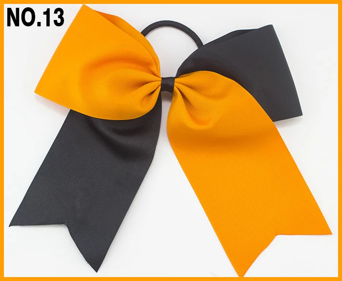 

free shipping 120pcs 8'' two tone cheerleading hair bows cheer hair clips two color sport hair bows girl cheerleader bow