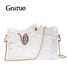 Деревянная индивидуальная комбинированная белая акриловая Ретро уникальная жесткая вечерняя сумочка с половинным лицом, Роскошная сумочка-клатч